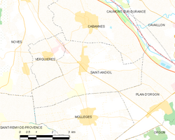 Map commune FR insee code 13089